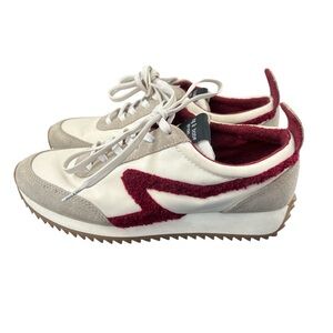 Rag & bone retro runner Women's off White and burgundy Sneakers 6